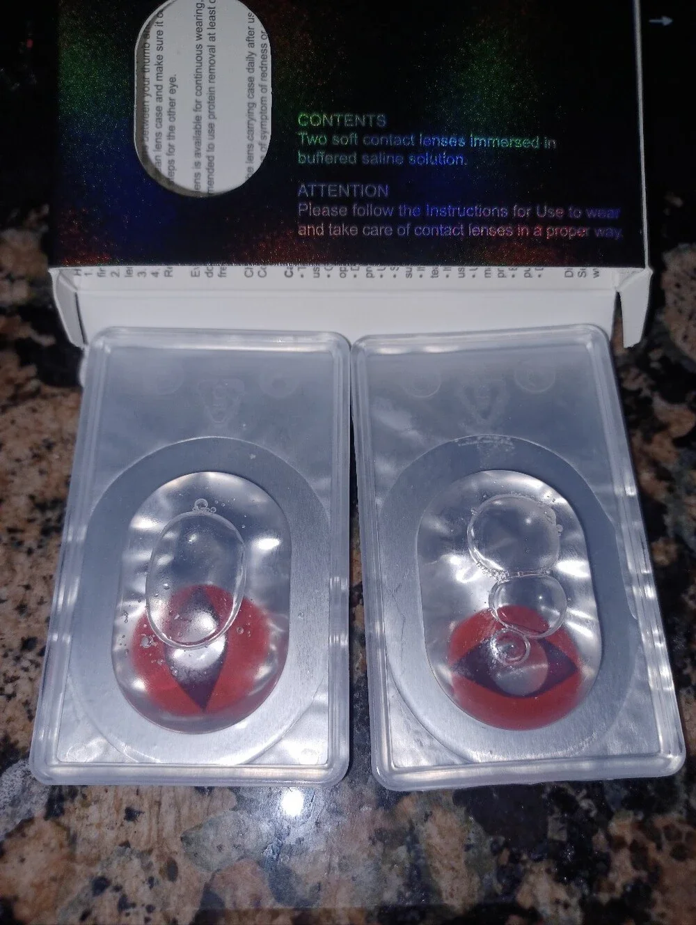 Red Cat Eye Color Eye Wear Lenses - Costume Enhancements
